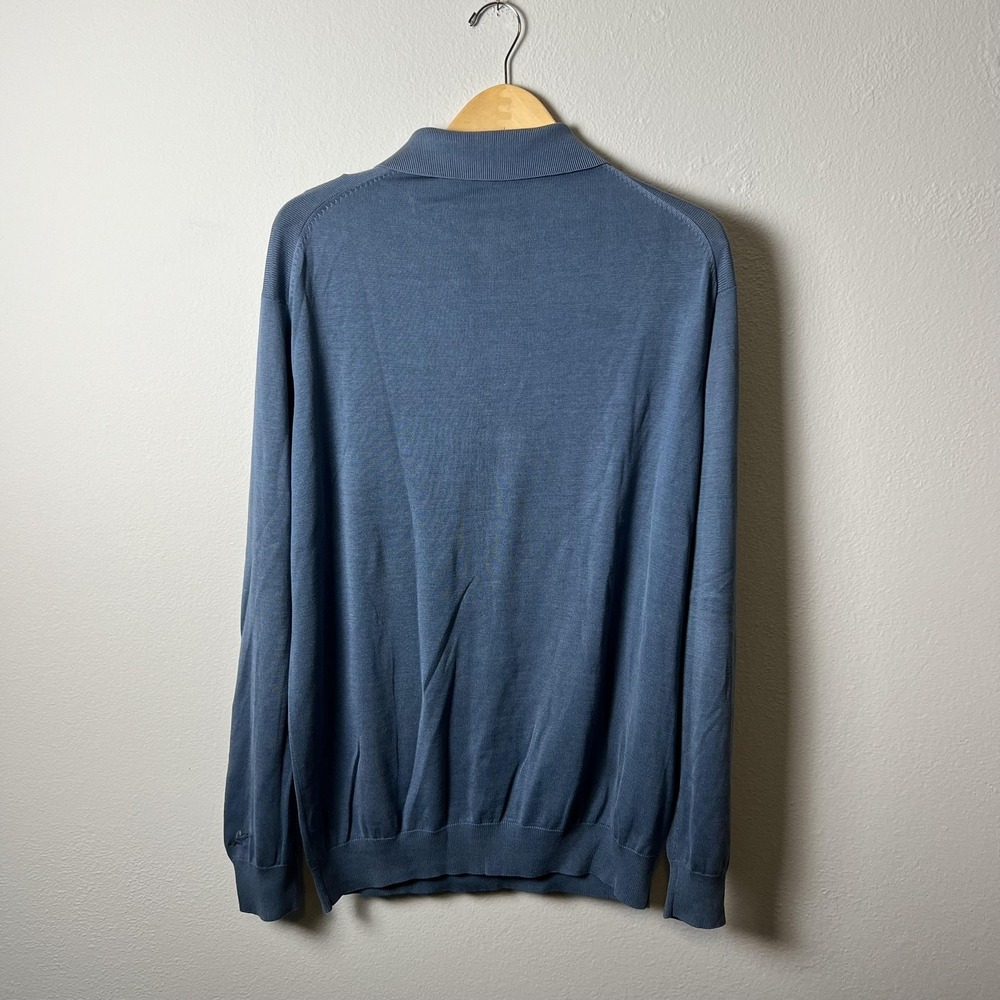 Greg Norman Sweater Mens XL Silk Blend Lightweight Pullover Polo Shirt Golf Casu - Picture 2 of 4